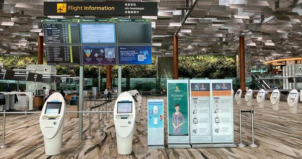 Hotel guest completing check-in on mobile phone at entrance