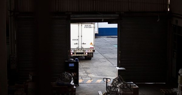Hotel loading dock with security camera and access control for vendor deliveries
