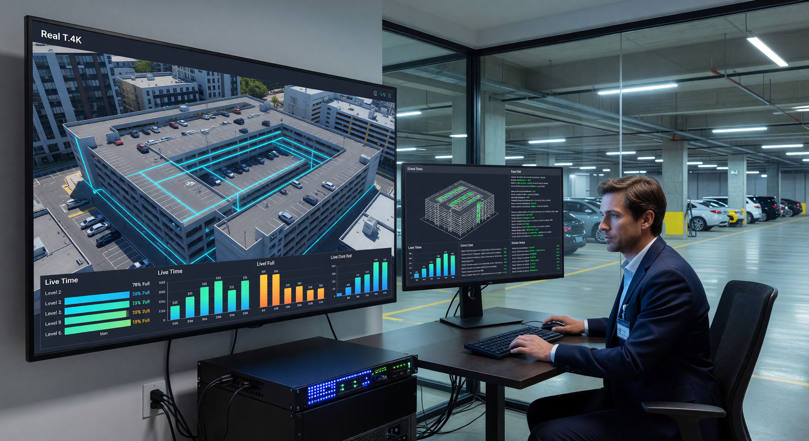 Hotel parking management platform showing AI-driven occupancy optimization